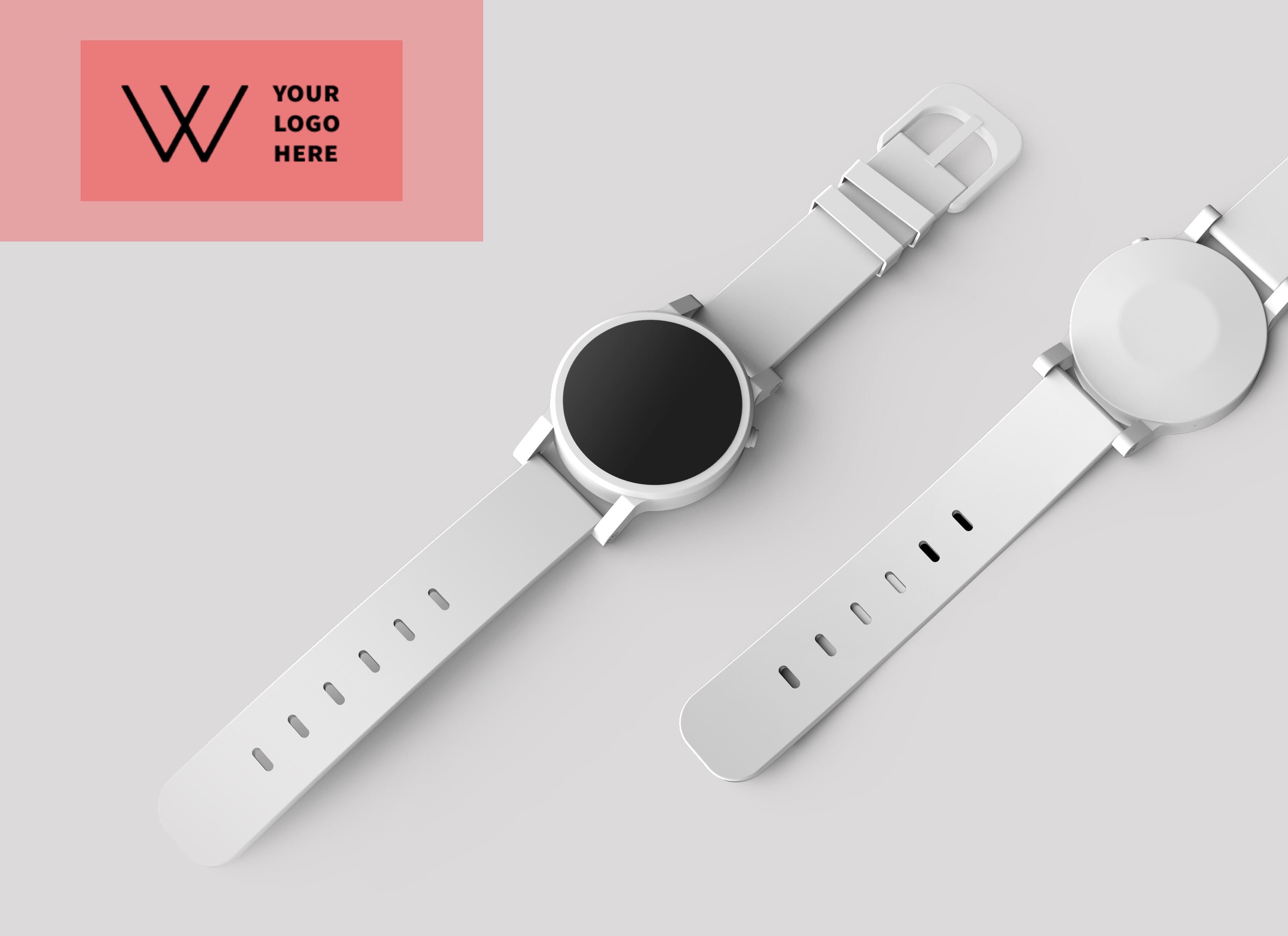 Image with watermark on 25% red background 150% width and height canvas